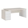 Zion ZIO28511421 (светлый дуб/белый) Стол рабочий на опорной тумбе левый