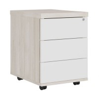 Zion ZIO28530312 (светлый дуб/белый) Тумба подкатная с 3 ящиками