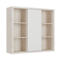 Zion ZIO28542112 (светлый дуб/белый) Шкаф средний со слайд-дверью 