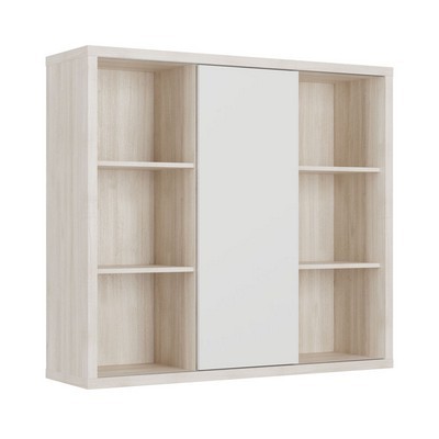 Zion ZIO28542112 (светлый дуб/белый) Шкаф средний со слайд-дверью 