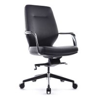 RV Design Alonzo-M В1711 (Черная кожа) Кресло руководителя