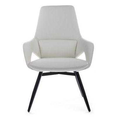 RV Design Aura-ST FK005-С (Белая кожа) Конференц-кресло