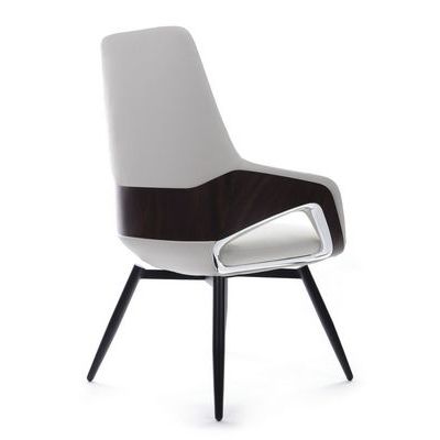 RV Design Aura-ST FK005-С (Белая кожа) Конференц-кресло