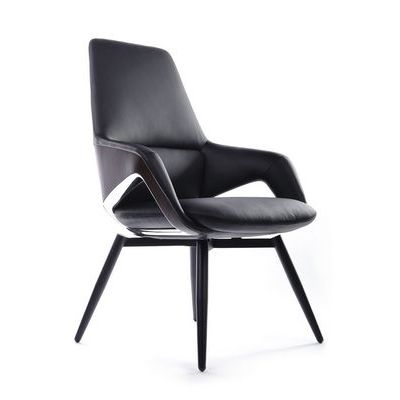 RV Design Aura-ST FK005-С (Черная кожа) Конференц-кресло