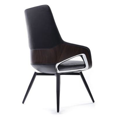 RV Design Aura-ST FK005-С (Черная кожа) Конференц-кресло