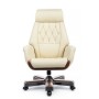 RV Design Byron YS1505A (Кремовая кожа) Кресло руководителя
