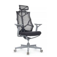 RV Design Ego A644 (Черная ткань/Черный пластик) Офисное кресло