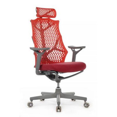 RV Design Ego A644 (Красная ткань/Красный пластик) Офисное кресло