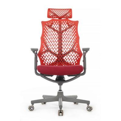 RV Design Ego A644 (Красная ткань/Красный пластик) Офисное кресло