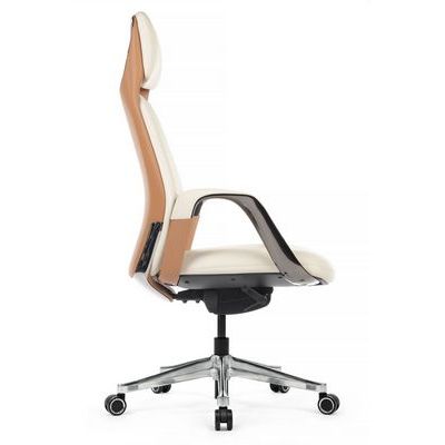RV Design Napoli YZPN-YR020 (Бежевая/Кэмел кожа) Кресло руководителя