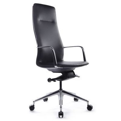 RV Design Plaza FK004-A13 (Черная кожа) Кресло руководителя