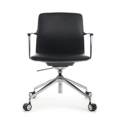 RV Design Plaza-M FK004-В12 (Черная кожа) Кресло руководителя