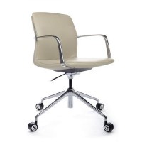 RV Design Plaza-M FK004-В12 (Светло-серая кожа) Кресло руководителя