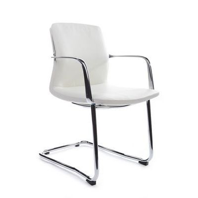 RV Design Plaza-SF FK004-С11 (Белая кожа) Конференц-кресло