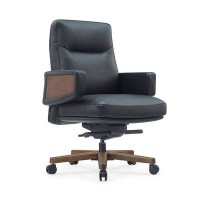 RV Design Rafael-M B2119 (Черная кожа) Кресло руководителя