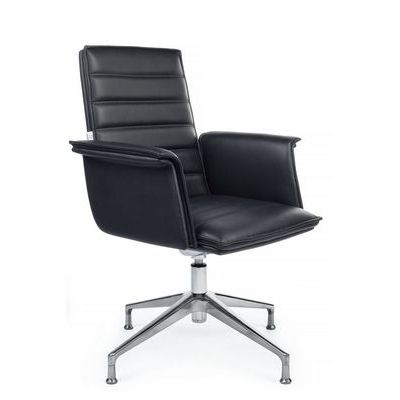 RV Design Rubens-ST C1819-2 (Черная кожа) Конференц-кресло