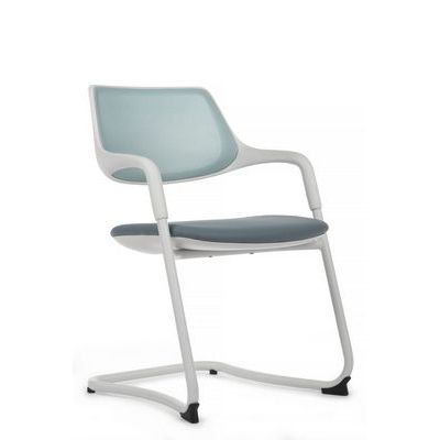 RV Design Scroll SF HY-813B (Голубая ткань/Серая сетка) Конференц-кресло