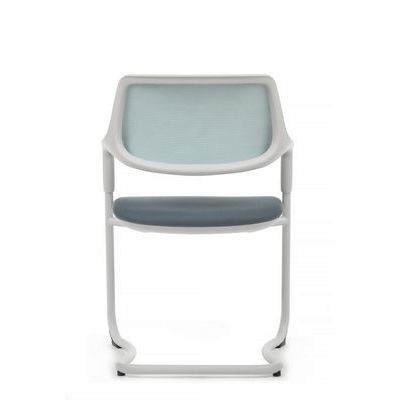 RV Design Scroll SF HY-813B (Голубая ткань/Серая сетка) Конференц-кресло