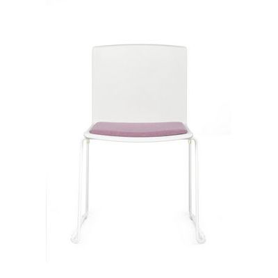 RV Design Simple X-19 (Розовая ткань/Белый каркас) Конференц-кресло
