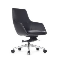 RV Design Soul-M B1908 (Черная кожа) Кресло руководителя