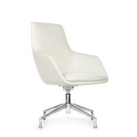 RV Design Soul-ST С1908 (Белая кожа) Конференц-кресло