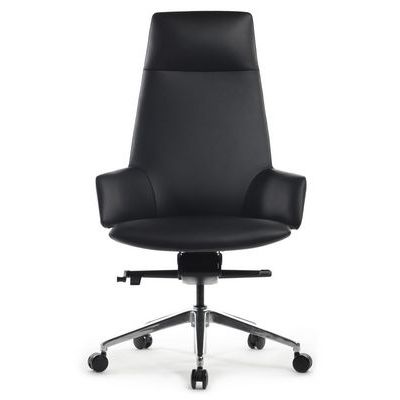 RV Design Spell А1719 (Черная кожа) Кресло руководителя