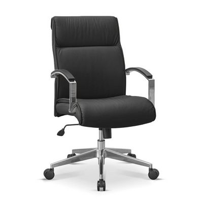 Аполло НХ (Черная экокожа) Кресло посетителя