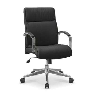 Аполло НХ (Черная кожа) Кресло посетителя