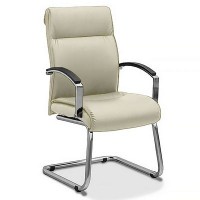 Аполло (Светло-бежевая экокожа) Кресло посетителя