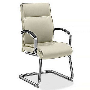Аполло (Светло-бежевая экокожа) Кресло посетителя