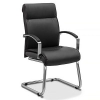 Аполло (Черная кожа) Кресло посетителя