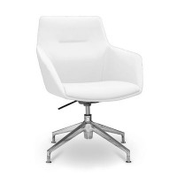 Aurora НХ4 (Белая экокожа) Кресло посетителя