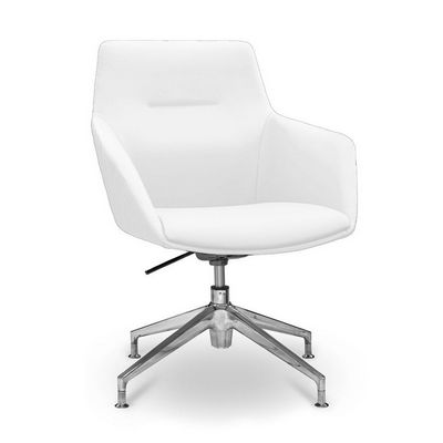 Aurora НХ4 (Белая экокожа) Кресло посетителя