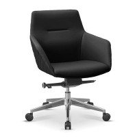 Aurora ML X46 (Черная экокожа) Кресло посетителя