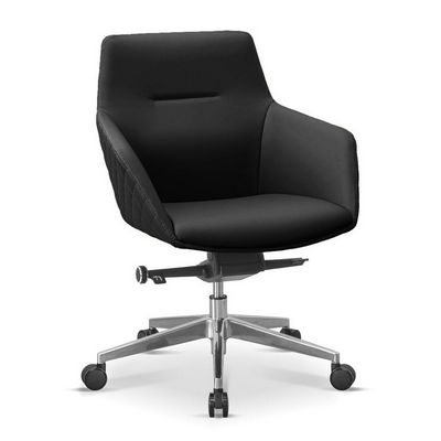 Aurora ML X46 (Черная экокожа) Кресло посетителя