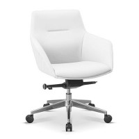 Aurora ML X46 (Белая экокожа) Кресло посетителя
