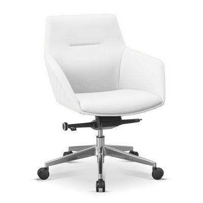 Aurora ML X46 (Белая экокожа) Кресло посетителя