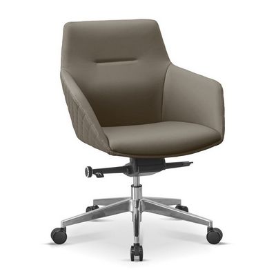 Aurora ML X46 (Серо-коричневая экокожа) Кресло посетителя
