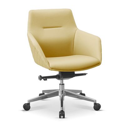 Aurora ML X46 (Бежевая кожа) Кресло посетителя