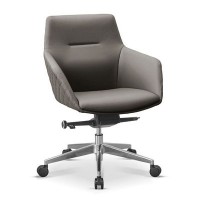 Aurora ML X46 (Серая кожа) Кресло посетителя