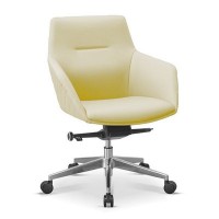 Aurora ML X46 (Светло-бежевая кожа) Кресло посетителя