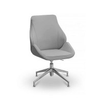 Мелоди НХ4 (Светло-серая экокожа) Кресло посетителя