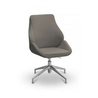 Мелоди НХ4 (Серо-коричневая экокожа) Кресло посетителя