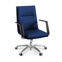 Соло ML G (Синяя экокожа) Кресло посетителя