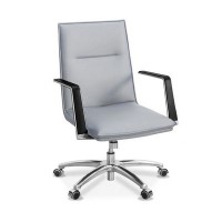 Соло ML G (Светло-серая экокожа) Кресло посетителя