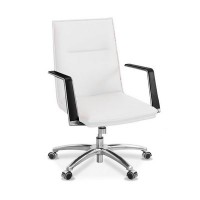 Соло ML G (Белая экокожа) Кресло посетителя