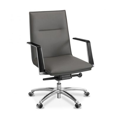 Соло ML G (Серо-коричневая экокожа) Кресло посетителя