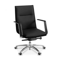 Соло ML G (Черная кожа) Кресло посетителя