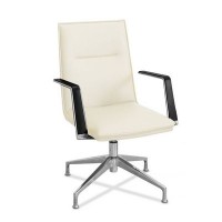 Соло СЛ НХ4 (Светло-бежевая экокожа) Кресло посетителя