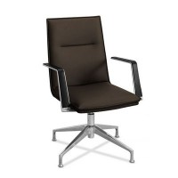 Соло СЛ НХ4 (Коричневая экокожа) Кресло посетителя